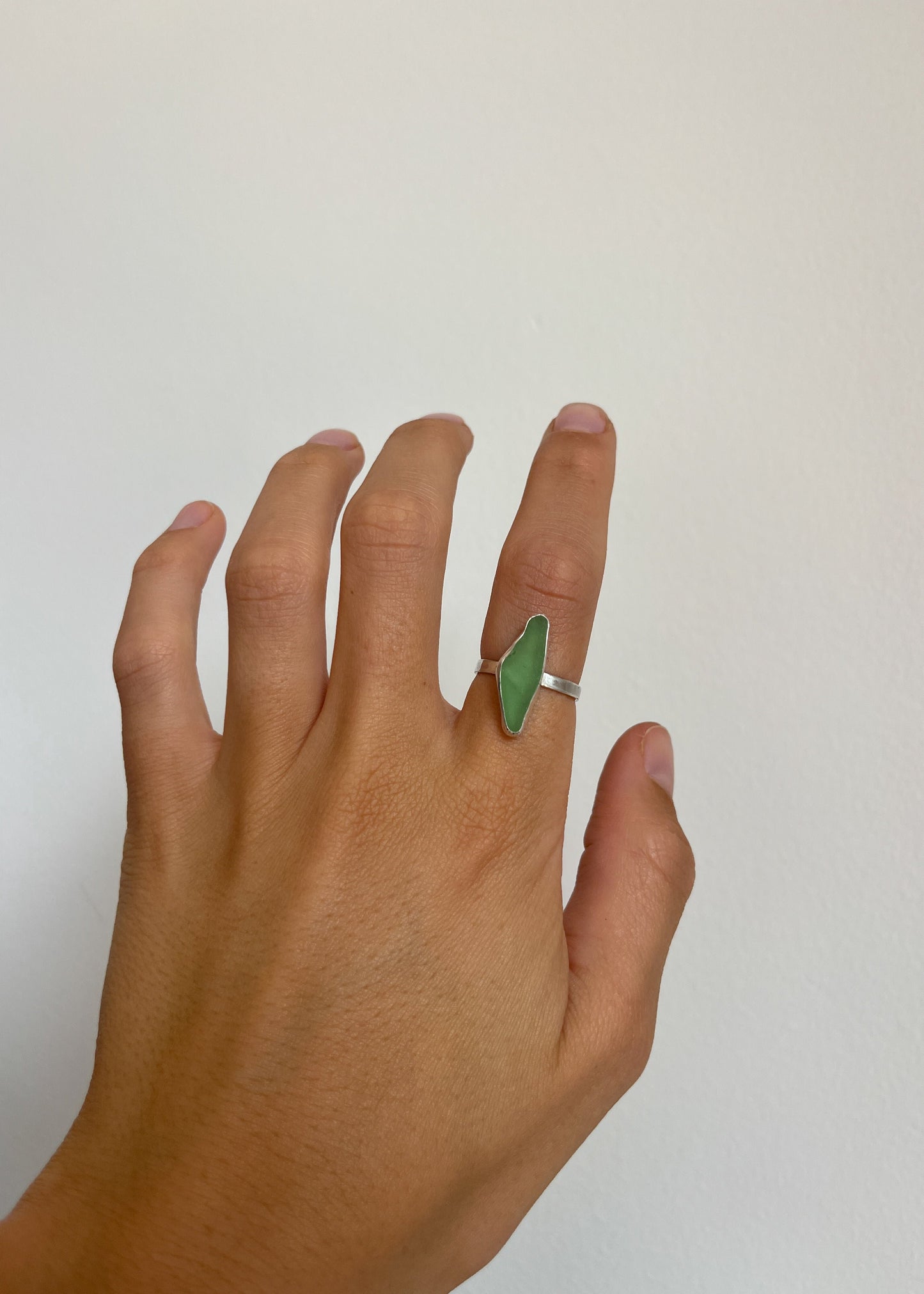 Turqouse Seaglass Ring 7 3/4