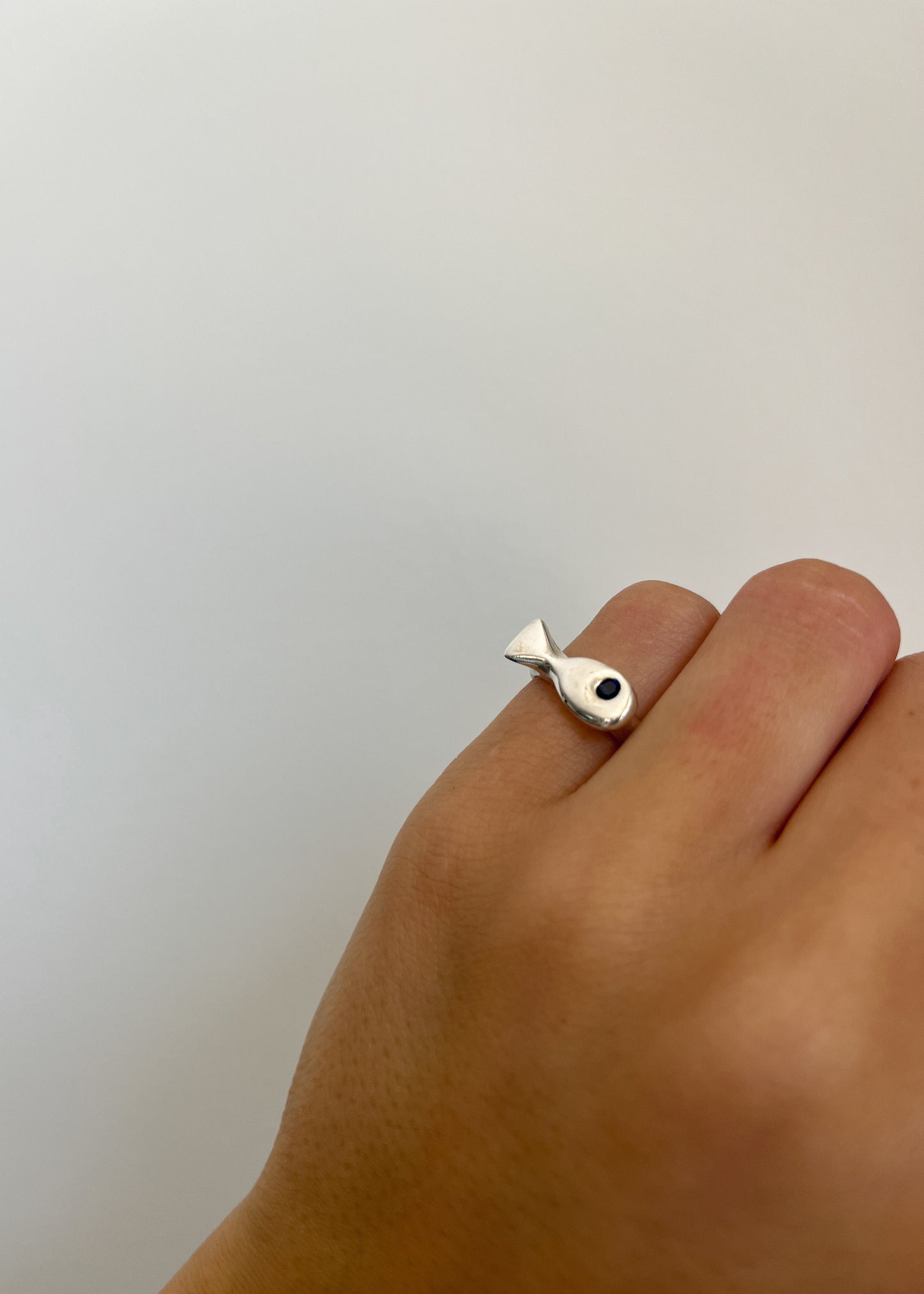 Fish Ring with Sapphire 5 1/2