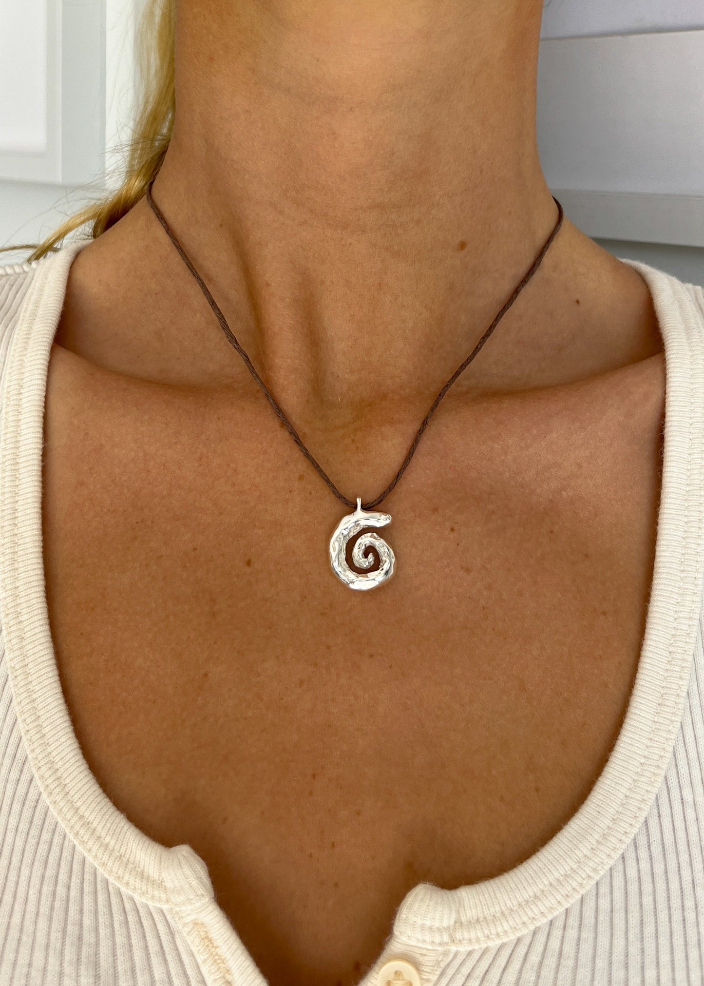 Sterling Silver Swirl Pendant