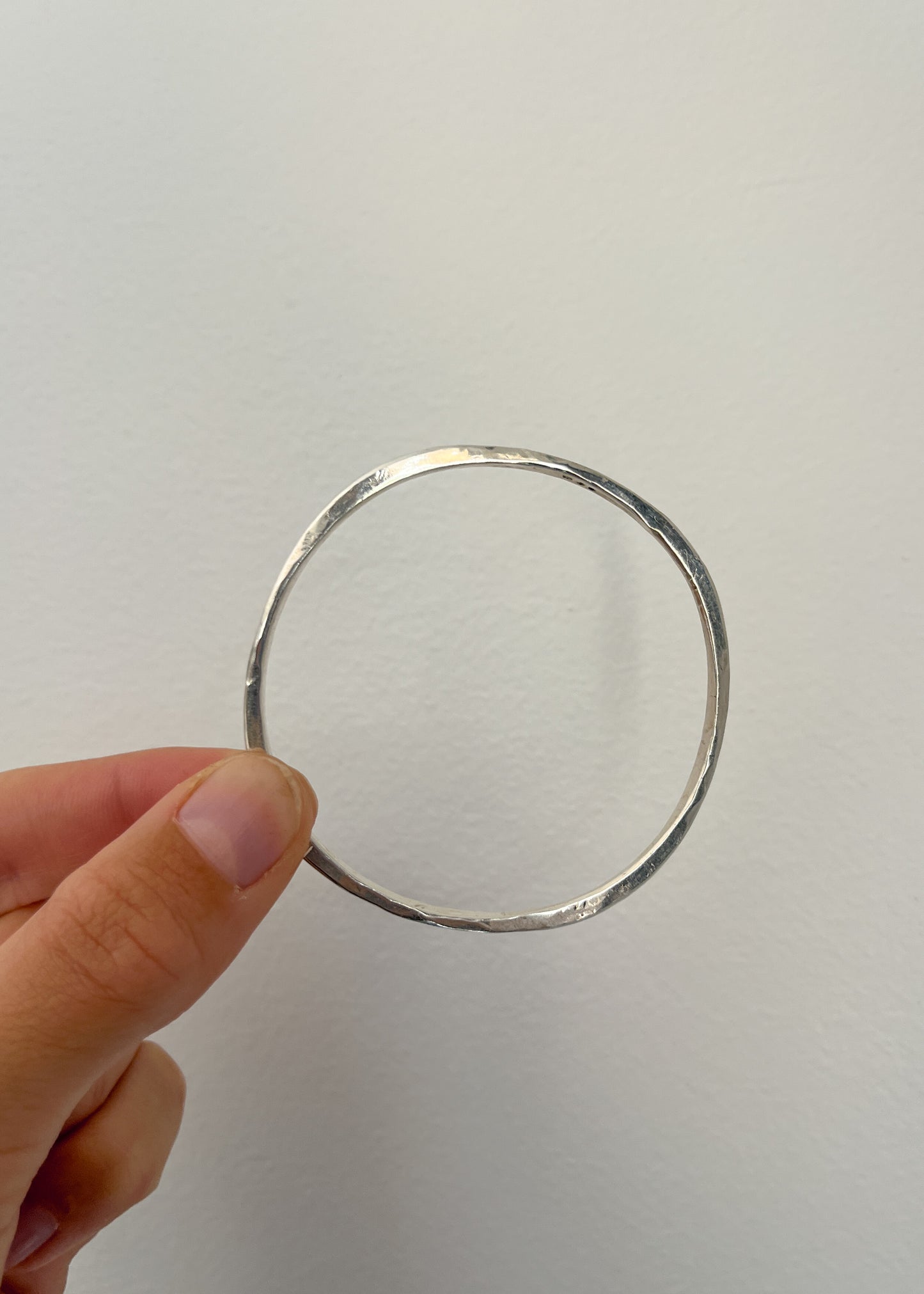 Hammered Sterling Silver Bangle